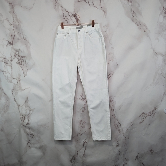 Everlane Jeans Button Fly 90s Cheeky Straight Leg High Rise White Bone Reg - Picture 2 of 13